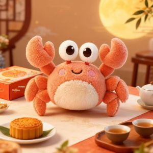 QIAOSHANG | Cartoon Crab Stuffed Animal Toy
