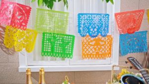 Square Day Of The Dead Mexican Halloween Party Decor Cinco Festival Dead Theme Festivals Party Banners Colorful Flags