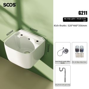 soos | Bồn Rửa Đặt Tường Kích Thước Nhỏ