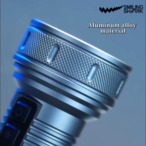SMILING SHARK SD5325 Mini Flashlight LED*7 6000LM Work Light 9Mode Stepless Dimming Type-c Rechargeable Torch Light Waterproof Outdoor Camping Lighting