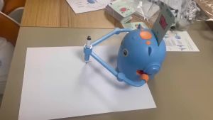 Painting Robot Smart Drawing Robot Educational Interactive Drawing Machine Painting Learning with 2 Pens 100 Sheets Cards