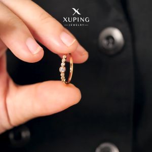 Xuping Cincin Simple Lapis Emas Wanita Cantik 0121200493