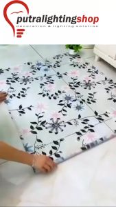 Stiker Dekoratif Pelapis Kaca Rumah - Motif Floral/Bentuk Coklat Pola Garis Modern 45cm x 1m