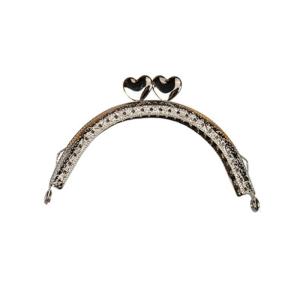 Metal Purse Frame Kiss Clasp Vintage Bag Hardware Purse Clasp Frame Embossed Metal Bags Handle DIY Handmade Bag Clasps