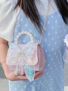 Shiny Pearl Girls Crossbody Bag: A Summer Fashionable Decorative Handbag