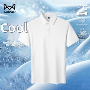 MiiOW | Summer Thin Mens Polo Shirt for Business Casual Wear