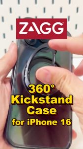 Zagg iPhone 16 Pro Max | 16 Pro Santa Cruz Snap 360 Degree Phone Ring Stand Kickstand Magnetic Protection Case Casing