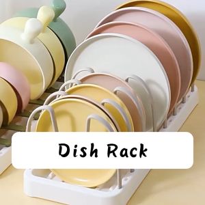 Kitchen Drainage Rack for Bowls - Plastic Material (8 Divider)