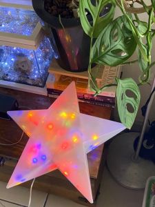 14 inches Christmas Parol with Cover (No Lights) Hard Plastic Parol Star for Christmas Decoration School Projects and Design Props Stage Decor Office Use Company Seasonal Christmas Decoration
