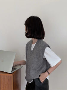 HUOLISI | Loose Vintage Knit Sleeveless Sweater Vest Outerwear