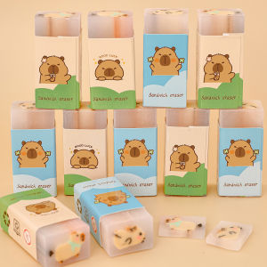 Kapibala Eraser Primary School Student Cartoon Sandwich Painting Eraser Cute Capybara False Debris Correction Pencil Rubber