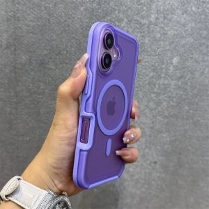 Magnetic Neon Color Matte Translucent Armor Shockproof Case for iPhone 18 17 16 15 14 Pro Max for Magsafe Wireless Charge Cover