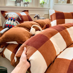 YAOKANG | Double-sided Coral Fleece Warm Bedding Set 4-Piece