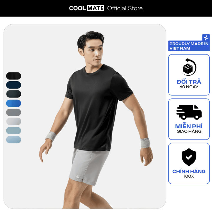 [CHỈ 1-4.6 TẶNG QUÀ ĐƠN TỪ 349K]Áo thể thao nam Coolmate Basics thấm hút nhanh khô