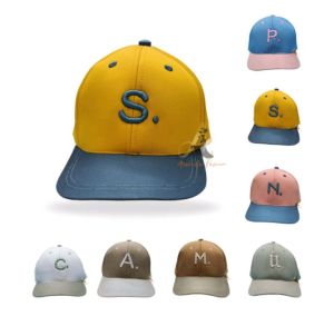 Topi Anak Bordir Inisial / Topi Anak Hirup Alfabeth Usia 3 + 12 Tahun