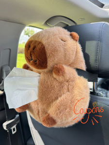 Car Mounted Tissue Box Cute Ladies New 2025 Hanging Seat Back Rest Box Plush Material Storage Organizer Vehicle Supplies