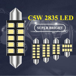 KEVANLY | 4x 31/36/39/41mm Festoon C5W LED C10W Canbus Interior Lighting Error Free 2835 SMD License Plate LED Reading Bulbs Dome Lamp 12V