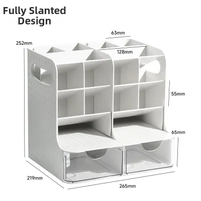 NEJA LIFE | Slanted Pen Organizer Storage Box Large Capacity