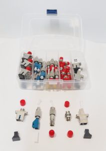 42PCS Fiber Optic Coupler Kit Fiber Adapter Kit for FC to SC/FC/LC/ST Converter Connector forr Fiber Conversion