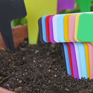 Plant Labels Garden Marker Vegetable Gardening Tags Plastic T-Type Garden Seed Stake Tags for Outdoor Indoor Garden Lawn Labels