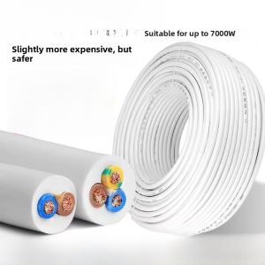 White Outdoor Power Supply Cable National Standard Three Phase 2 Core 3 Core 1.0 1.5 2.5 4 Square Shielded Line
