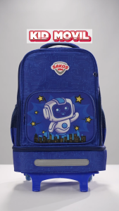 Balo cần kéo cho bé SAKOS KID MOVIL thiết kế hoạt hình dễ thương cần kéo tháo rời tiện lợi