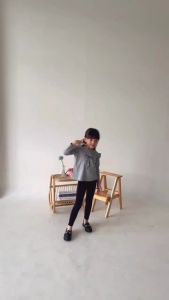 Smilee Emma Abu Misty Ribbon Longtee Anak Perempuan 1 sampai 5 Tahun Baju Kaos