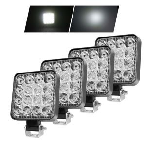 HL 30W High Brightness LED Flood Light 4inch Square Work Light IP68 for Excavator Arm Truck Modified Headlight off-road use