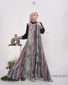 ROSEMERLYN DRESS By Nadheera luxury gamis dress Rayon premium fashion muslim wanita busui wudhu friendly