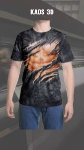 Kaos 3D Sixpack Robek Premium Bangkok Thailand