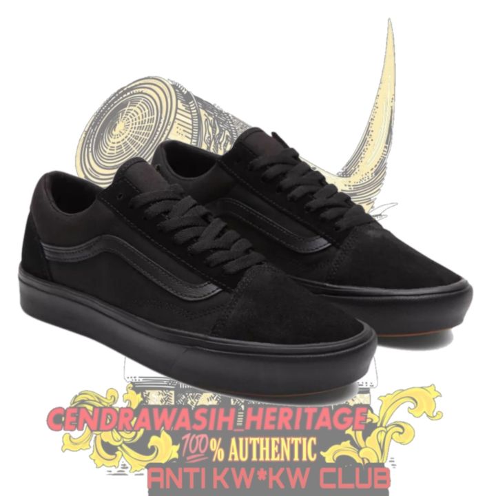 Vans Comfycush Old Skool Classic Black 100% Authentic Lazada