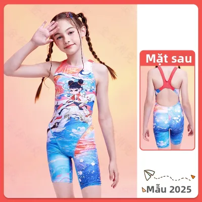 ZOKE | Bộ Đồ Bơi Thi Đua Cho Trẻ Em Kiểu Nezha Chống Nước Nhanh Khô