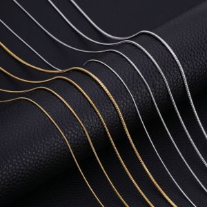 HIYEE Chain Necklace Mix And Match For Women Men Stainless Steel Snake Twist Long Collar High Polished Non Fade
