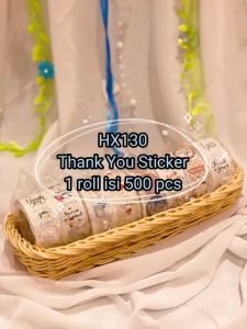 HX130 [500 pcs 2.5 cm] Sticker Thank You stiker ucapan terima kasih