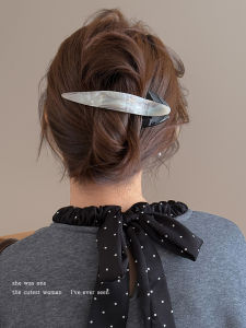 กิ๊บติดผมทรงเอซิเตทสไตล์เกาหลีสำหรับผู้หญิง กิ๊บติดผมแบบเรียบง่าย หรูหรา กิ๊บติดผมแบบปากเป็ด กิ๊บติดผมแบบขากลับ สำหรับผมตรงและผมลุย