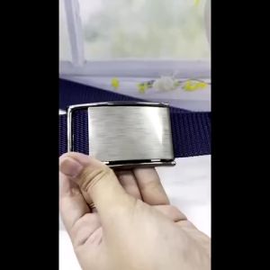 COD Ikat Pinggang Pria / Remaja Bahan Katun Model Kepada Jepit Polos 4.9cm