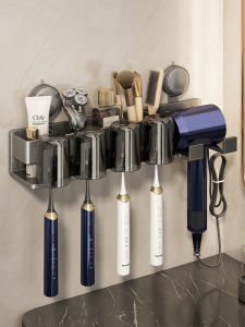 Multifunctional Suction Cup Toothbrush Holder Bathroom Wall Mounted Storage Rack for Toothbrushes And Oral Care Supplies