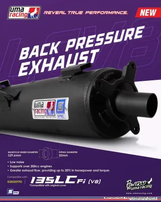 YAMAHA LC135 V8 FI UMA BACK PRESSURE EXHAUST