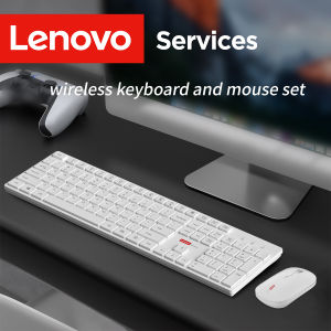 Lenovo Wired Mouse and Keyboard Set Classic Black Office Business Home Use Mouse 104 Keys Silent Quiet Keyboard Combo for Laptop