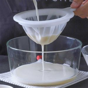 400 Mesh Kitchen Ultra-fine Mesh Strainer Kitchen Nylon Mesh Filter Spoon for Suitable for Soy Milk Coffee Milk Yogurt 100/200/400 mesh