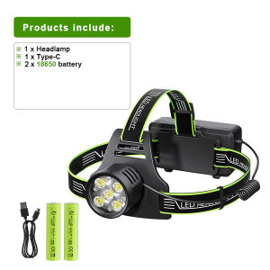 10000000LM Super Powerful Front Headlamp Outdoor Rechargeale LED Headlight Lighting 200² Head Flashlight Fishing Head Lantern