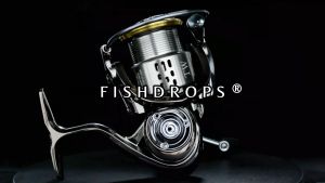 Fishdrops Saltwater Spinning Reel 12+1BB Ultra Lightweight Powerful Fishing Reel Metal Frame Carbon Fiber 33 LB Max Drag 5.5:1 High Speed Ultra Smooth for Saltwater Fishing Reels