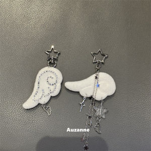 Auzanne Angel Wings Mobile Phone Car Key Bag Pendant Early Vintage Style Airpods Earphone Case Decorative Hanging Chain