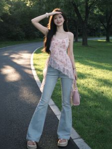 CHANGTONG | Vacation Style Unique Floral Camisole Top