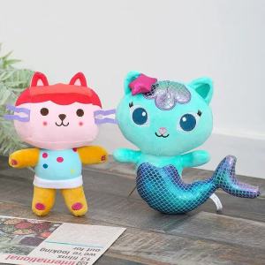 New style Gabby Dollhouse Plush Toy Mercat Cartoon Stuffed Animals Mermaid Car Cat Plushie Doll Kids