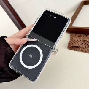 Ốp Điện Thoại Mềm TPU Trong Suốt Tương Thích Magsafe Cho Motorola Razr 60 50 Ultra Moto Razr60 Vỏ Bảo Vệ Từ Tính Trong Suốt Chống Sốc