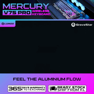 Gravastar Mercury V75 Pro 75% Hall Effect Magnetic Switch Gaming Keyboard - Iron Purple