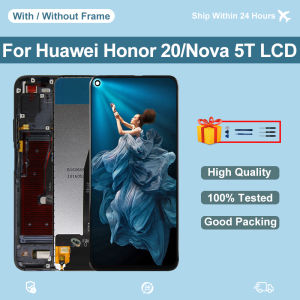 6.26" For Huawei Honor 20 Display LCD Touch Screen Digitizer Replacement Parts For Huawei Nova 5T LCD YAL-L21 YAL-AL00