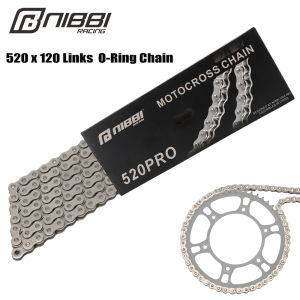 NIBBI Motorcycle Chain O-ring Oil Seal 520PRO Chains 120 Links Drive For 300cc-600cc Engine Yamaha KTM Motocross ATV Quad Racing