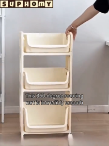 Storage Rack Bookshelf Small Trolley Movable Multi-Layer Snack Storage Shelf Rack with wheels